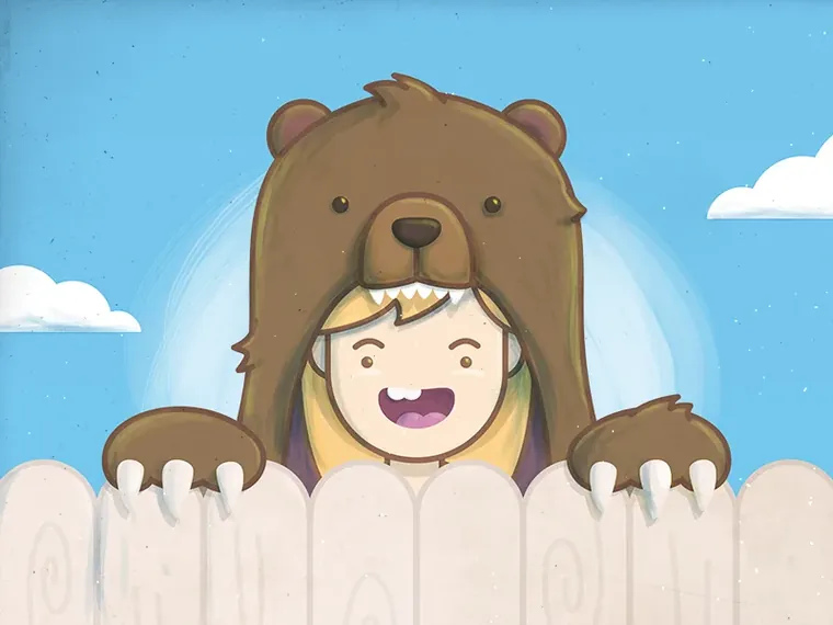 Kid in a bear suit