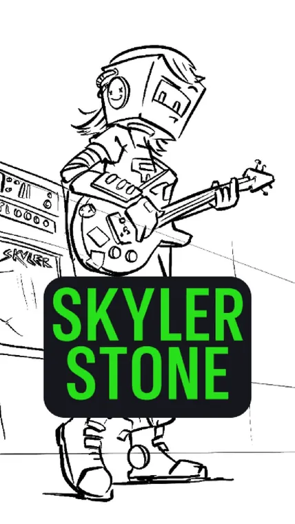 Skyler Stone in neon green