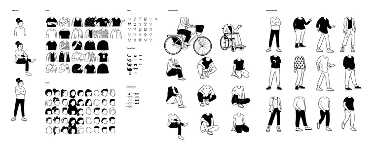 The parts laid out