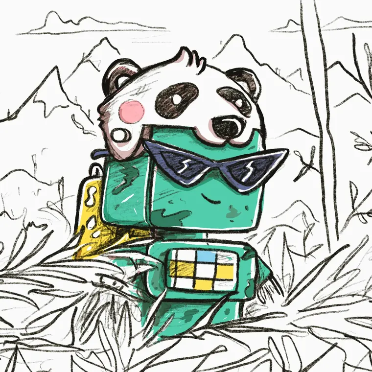 Pandabot in the bamboo