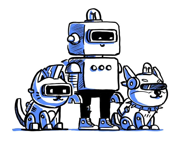The trio, first color pass