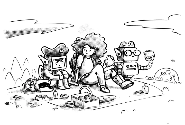 Picnic with the robots