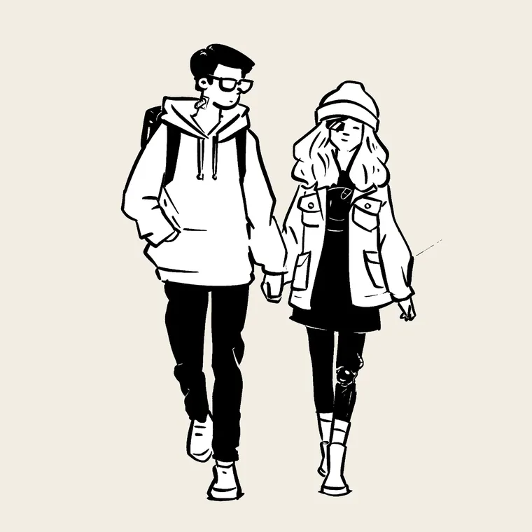 Walking somewhere warmer