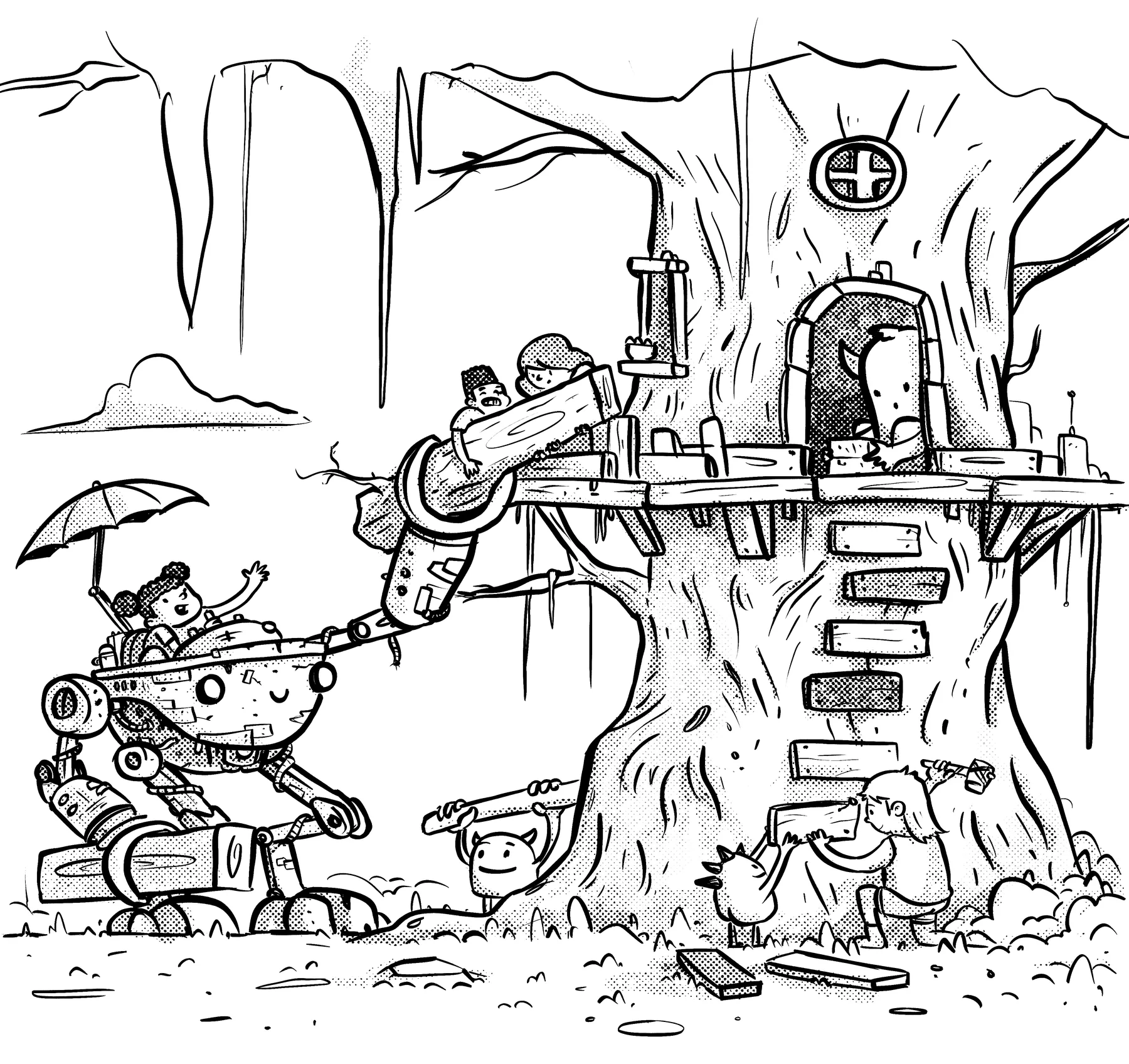 Teamwork. Everyone belongs, everyone is a little strange.