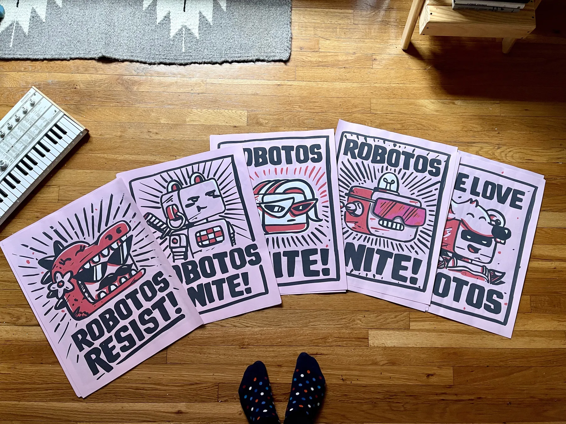 Revolution posters, printed