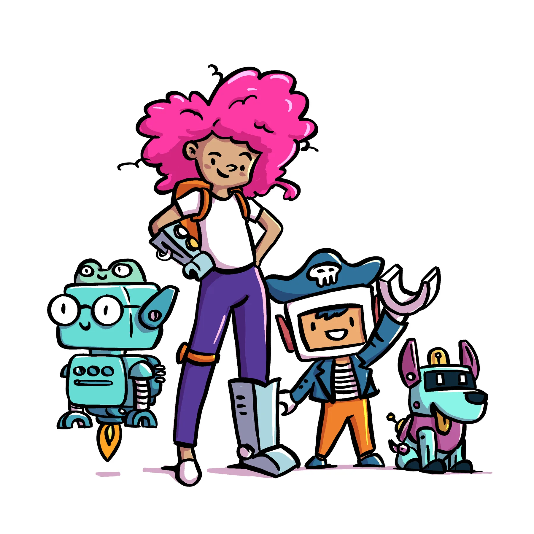 Robyn and friends. The whole little crew.